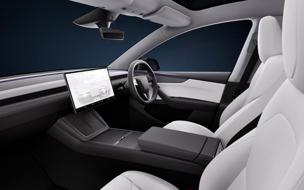 Tesla Model Y White Interior